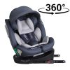 ISOFIX-es 360° -ban forgatható Mama Kiddies iSize Journey biztonsági autósülés (40–150 cm) szürke színben ajándék napvédővel