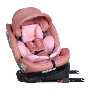 ISOFIX-es 360° -ban forgatható Mama Kiddies iSize Journey biztonsági autósülés (40–150 cm) pink színben ajándék napvédővel ISOFIX-es 360° -ban forgatható Mama Kiddies iSize Journey biztonsági autósülés (40–150 cm) pink színben ajándék napvédővel