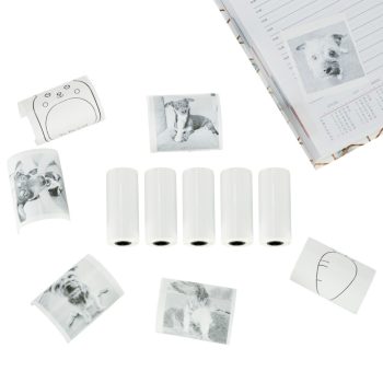 Öntapadó hőpapír tekercs mini nyomtatóhoz - 5,7 cm x 4,5 m - 5 darab