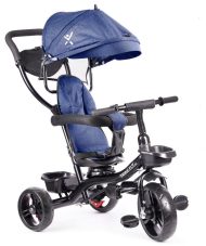   Fix Lite 3in1 tricikli szülőkormánnyal és lábtartóval kék színben (360°-ban forgatható ülés)