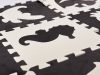 25db-os habszivacs puzzle szőnyeg fekete-fehér színben