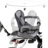 Trike Fix V3 tricikli szülőkormánnyal és lábtartóval szürke színben (360°-ban forgatható ülés)