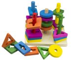 Fa puzzle torony - 25 elemes fejlesztőjáték gyerekeknek