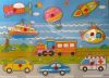 Fa készségfejlesztő puzzle autós Fa készségfejlesztő puzzle autós