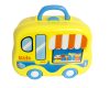 Hordozható játék tűzhely busz alakú bőröndben