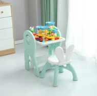   Mama Kiddies Funny többfunkciós játékasztal zöld színben ajándék játékkészlettel és filctollakkal
