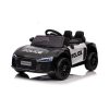 Audi R8 elektromos rendőrautó dupla motorral fekete színben szülői távirányítóval eko bőr üléssel Audi R8 elektromos rendőrautó dupla motorral fekete színben szülői távirányítóval eko bőr üléssel