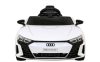 Audi RS E-Tron GT elektromos autó négy motorral fehér színben szülői távirányítóval ökobőr üléssel - 100W