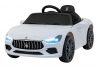 Maserati Ghibli elektromos autó gyerekeknek - fehér színben