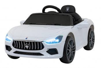 Maserati Ghibli elektromos autó gyerekeknek - fehér színben Maserati Ghibli elektromos autó gyerekeknek - fehér színben