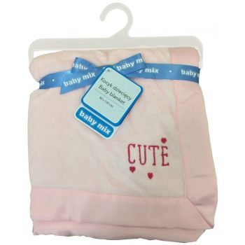 Baby Mix Cute puha babatakaró pink színben 80x104 - minőségi termék