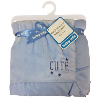 Baby Mix Cute puha babatakaró kék színben 80x104 - minőségi termék