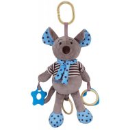   Kék egeres Baby Mix csiptethető fejlesztő játék babakocsira / babahordozóra