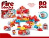 80 darabos tűzoltó építőjáték készlet