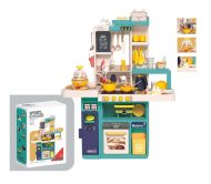   Mama Kiddies 77 részes 93 cm magas Spray Kitchen babakonyha szett türkiz színben