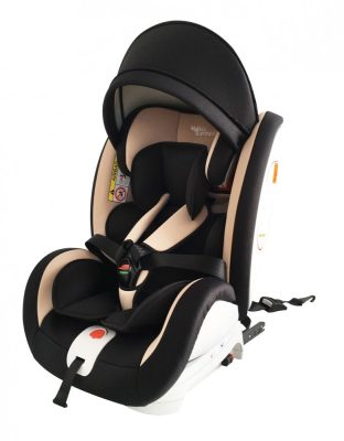 ISOFIX-es 360°-ban forgatható Mama Kiddies Rotary biztonsági autósülés (0-36 kg) fekete-bézs színben + ajándékok