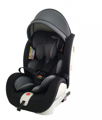 ISOFIX-es 360°-ban forgatható Mama Kiddies Rotary biztonsági autósülés (0-36 kg) fekete-sötétszürke színben + ajándékok