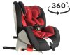 ISOFIX-es 360°-ban forgatható Mama Kiddies Rotary biztonsági autósülés (0-36 kg) fekete-piros színben + ajándék