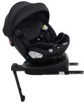   ISOFIX-es 360°-ban forgatható Mama Kiddies Turbo Wings biztonsági autósülés (40 - 150 cm) fekete színben támasztólábbal + ajándék gerinctámasszal és napvédővel