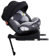   ISOFIX-es 360°-ban forgatható Mama Kiddies Turbo Wings biztonsági autósülés (40 - 150 cm) szürke színben támasztólábbal + ajándék gerinctámasszal és napvédővel