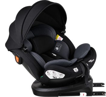 ISOFIX-es 360°-ban forgatható Mama Kiddies Turbo Wings biztonsági autósülés (40 - 150 cm) sötétszürke színben + ajándék gerinctámasszal és napvédővel ISOFIX-es 360°-ban forgatható Mama Kiddies Turbo Wings biztonsági autósülés (40 - 150 cm) sötétszürke színben + ajándék gerinctámasszal és napvédővel