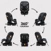 ISOFIX-es 360°-ban forgatható Mama Kiddies Turbo Wings biztonsági autósülés (40 - 150 cm) sötétszürke színben + ajándék gerinctámasszal és napvédővel ISOFIX-es 360°-ban forgatható Mama Kiddies Turbo Wings biztonsági autósülés (40 - 150 cm) sötétszürke színben + ajándék gerinctámasszal és napvédővel