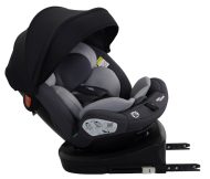   ISOFIX-es 360°-ban forgatható Mama Kiddies Turbo Wings biztonsági autósülés (40 - 150 cm) szürke színben + ajándék gerinctámasszal és napvédővel