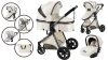Mama Kiddies Charlie PRO 3az1-ben babakocsi kiegészítőkkel krém színben + ajándék