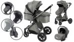   Mama Kiddies Charlie PRO 3az1-ben babakocsi kiegészítőkkel szürke színben + ajándék