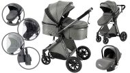   Mama Kiddies Charlie PRO 3az1-ben babakocsi kiegészítőkkel szürke színben + ajándék