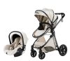 Mama Kiddies 4az1-ben Charlie PRO babakocsi kiegészítőkkel krém színben ISOFIX talppal + ajándék