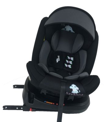 ISOFIX-es 360°-ban forgatható Mama Kiddies Rolling Safari biztonsági autósülés (0-36 kg) Jumbo mintával + ajándékok