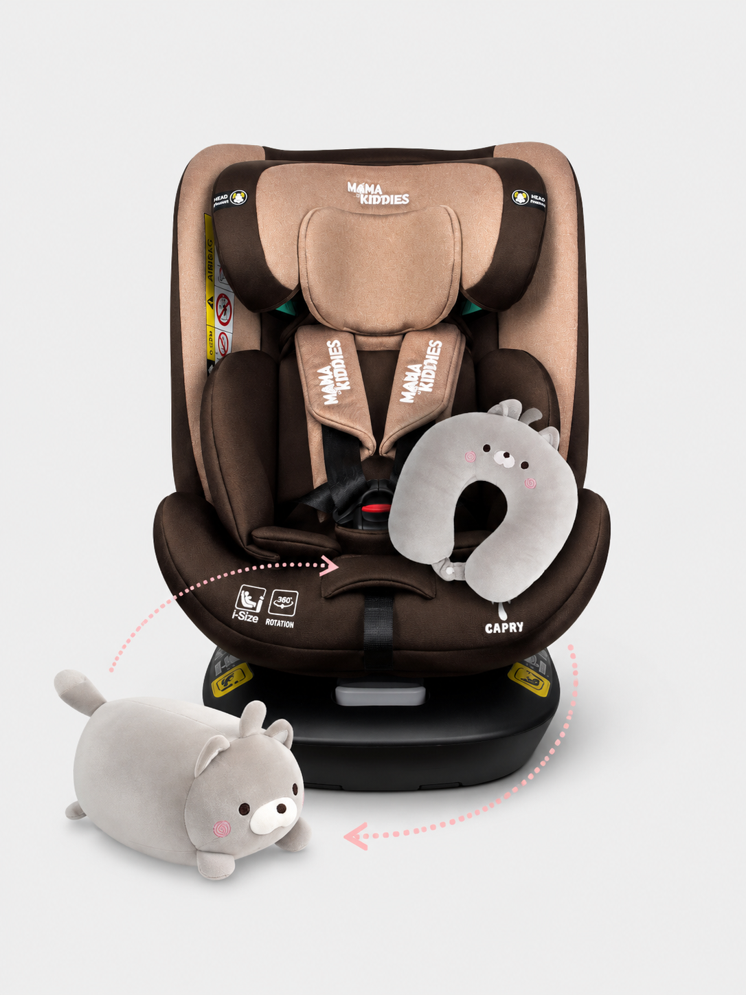 2 az 1-ben nyak- és utazópárna Mama Kiddies® Capry autósüléshez