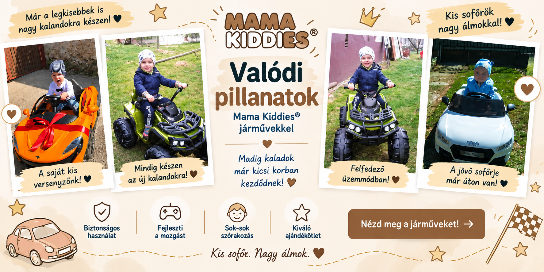 Mama Kiddies® elektromos járművek – vásárlói vélemények