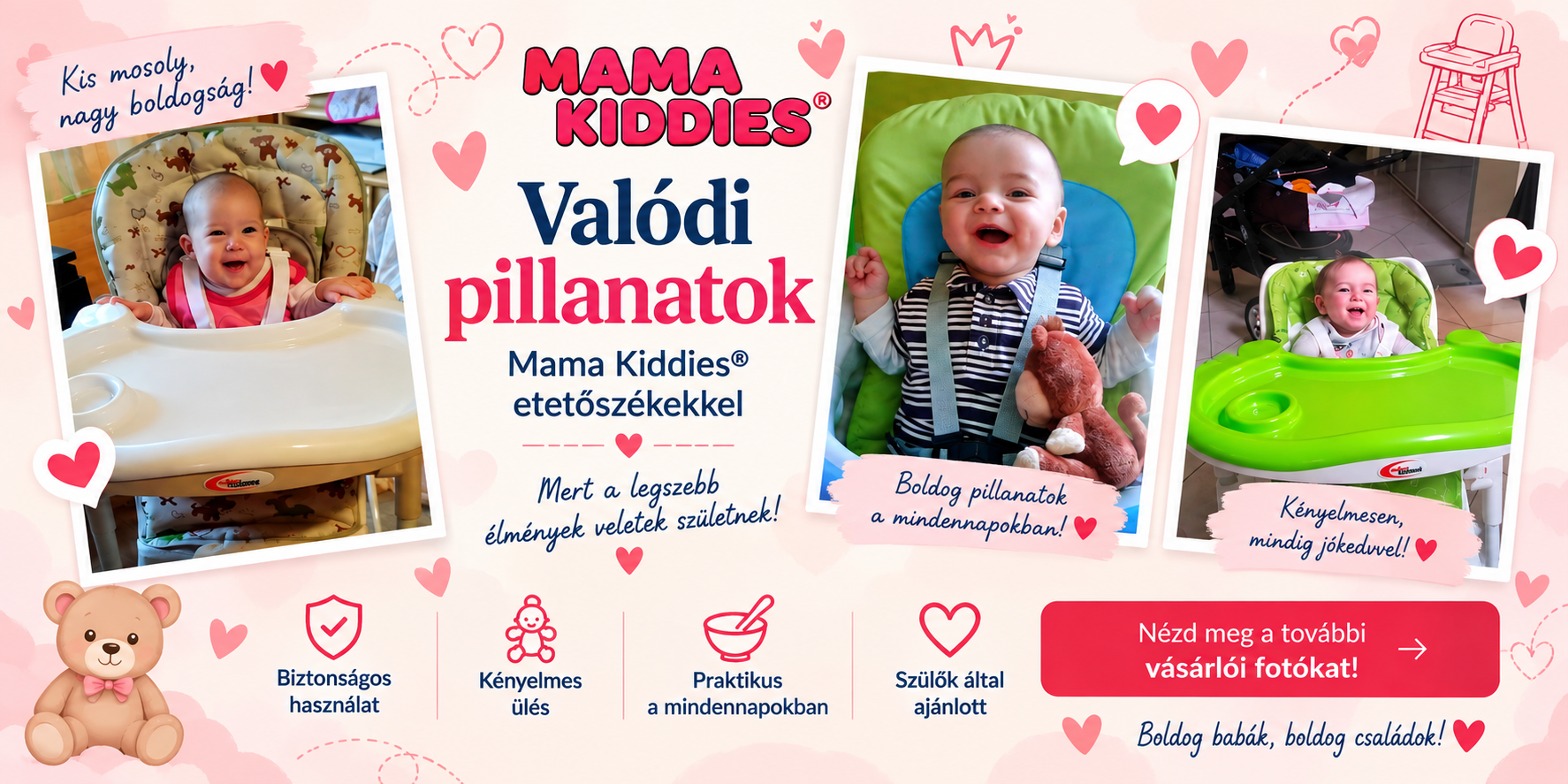 Mama Kiddies® etetőszék – vásárlói vélemények