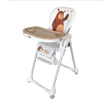 Mama Kiddies Star fehér-barna multifunkciós etetÅszék macis mintával